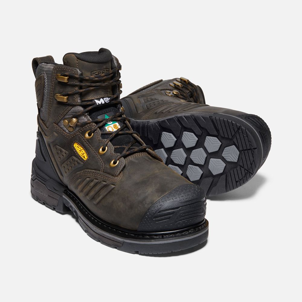 Keen Laarzen Heren Zwart Bruin - Csa Philadelphia 6\" Internal Met Waterproof (Carbon-Fiber Toe) - 27